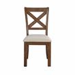 Pemberly Row 5-Piece Transitional Wood Dining Set in Brown and Beige