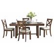 Pemberly Row 5-Piece Transitional Wood Dining Set in Brown and Beige