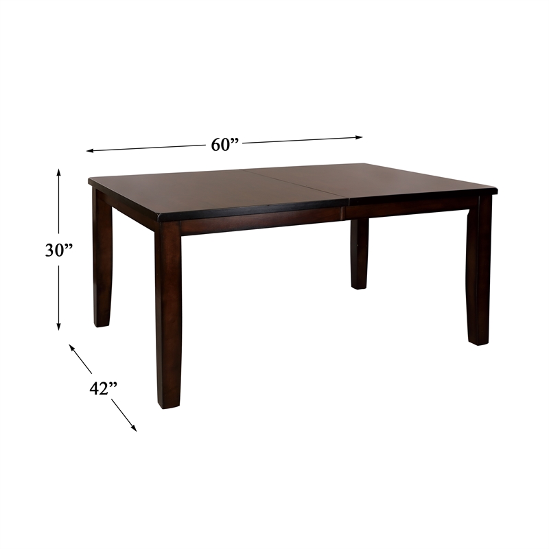 Pemberly Row 5-Piece Transitional Wood Dining Set in Cherry