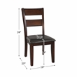 Pemberly Row 5-Piece Transitional Wood Dining Set in Cherry