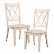 Pemberly Row 5-Piece Contemporary Wood Dining Set in Natural and White