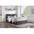 Pemberly Row Modern Textured Fabric Full Platform Bed in Gray