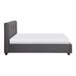 Pemberly Row Modern Textured Fabric Full Platform Bed in Gray