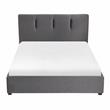 Pemberly Row Modern Textured Fabric Queen Platform Bed in Gray