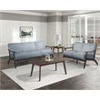 Pemberley Row Velvet Blue Gray Sofa Rectangular Foam Cushions 73