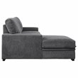 Pemberly Row 2-piece Contemporary Fabric Sectional with Left Chaise in Gray