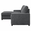 Pemberly Row 2-piece Contemporary Fabric Sectional with Left Chaise in Gray
