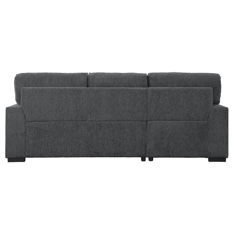 Pemberly Row 2-piece Contemporary Fabric Sectional with Left Chaise in Gray