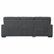 Pemberly Row 2-piece Contemporary Fabric Sectional with Left Chaise in Gray