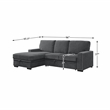Pemberly Row 2-piece Contemporary Fabric Sectional with Left Chaise in Gray