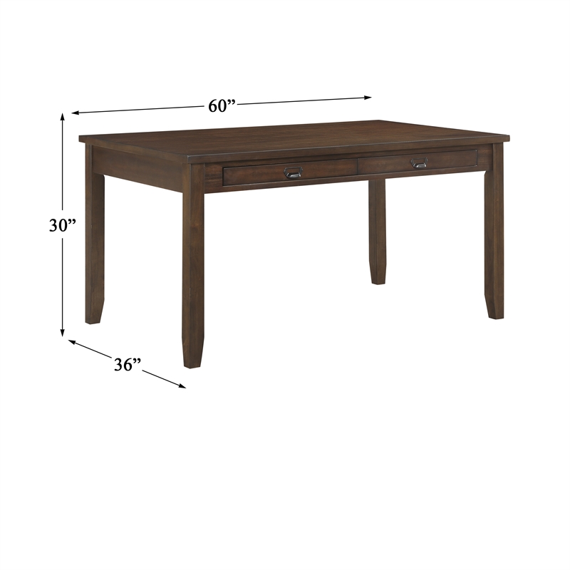 Pemberly Row 5-piece Wood Dining Set with 1 Table/4 Side Chairs in Cherry