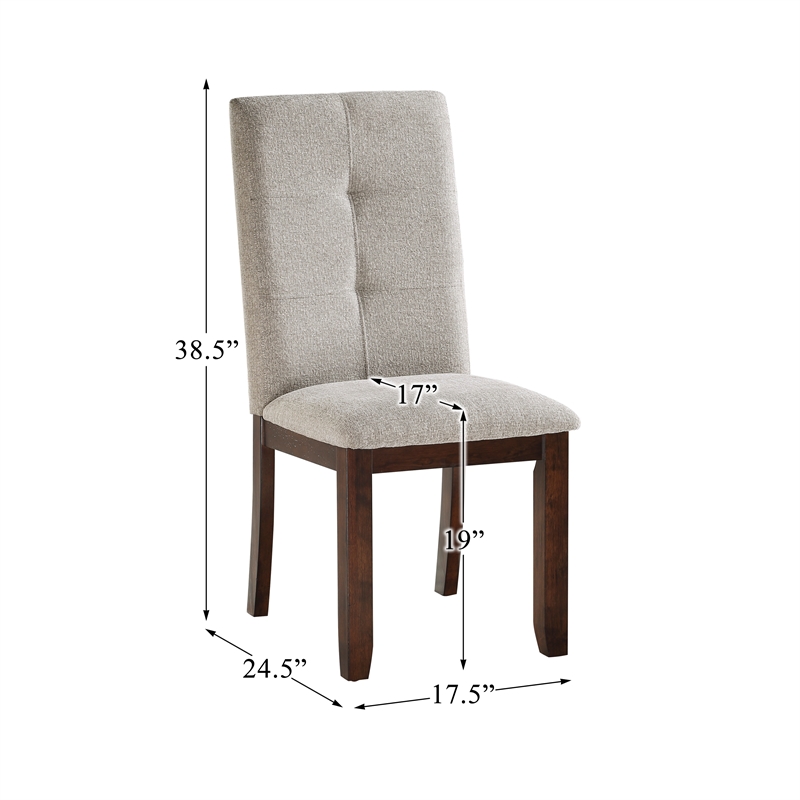Pemberly Row 5-piece Wood Dining Set with 1 Table/4 Side Chairs in Cherry