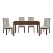 Pemberly Row 5-piece Wood Dining Set with 1 Table/4 Side Chairs in Cherry
