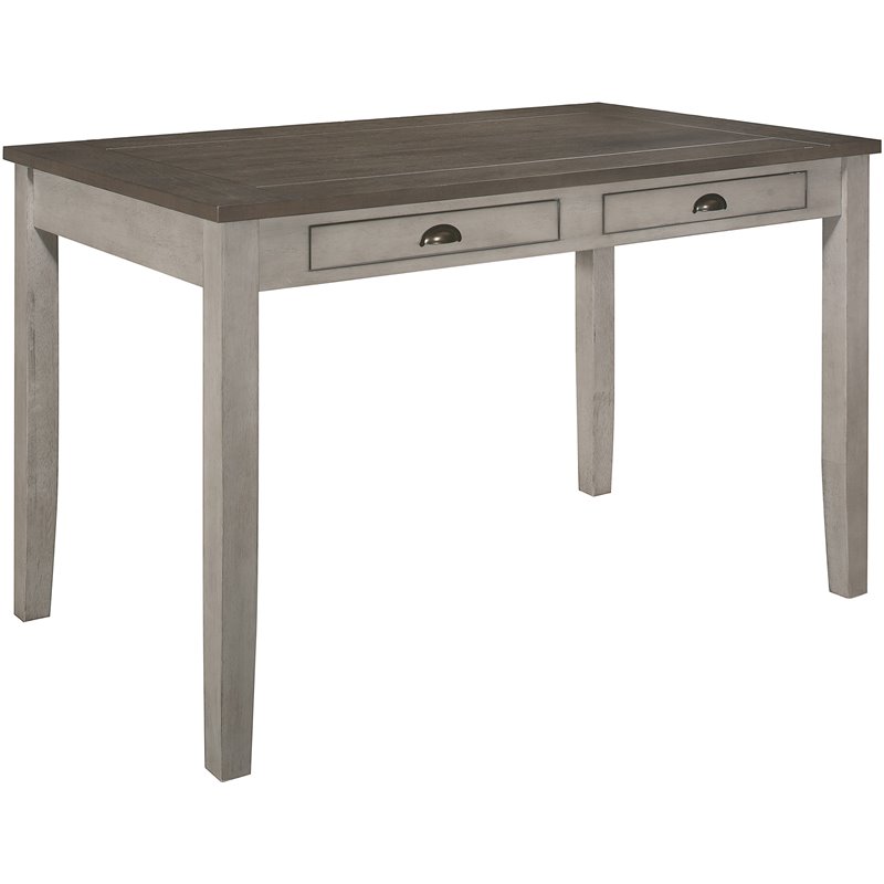 Pemberly Row Counter Height Dining Room Table in Brown and Light Gray