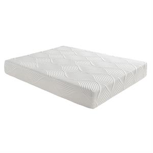 Pemberly Row 10&quot Fabric Gel Memory Mattress in White