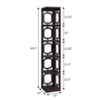 Pemberly Row 5 Shelf Transitional Wood Corner Bookcase in Black