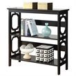 Pemberly Row Two-Shelf Bookcase in Black Wood Finish