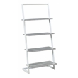 Pemberly Row Four-Tier Ladder Bookcase/shelf in Gray Wood