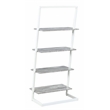 Pemberly Row Four-Tier Ladder Bookcase/shelf in Gray Wood