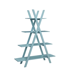 Pemberly Row &quotA&quot Frame Bookcase in Mint Green Wood Finish