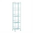 Pemberly Row Five-Tier Folding Shelf in Green Metal