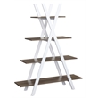 Pemberly Row A-Frame Bookshelf in Caramel Driftwood & White Wood