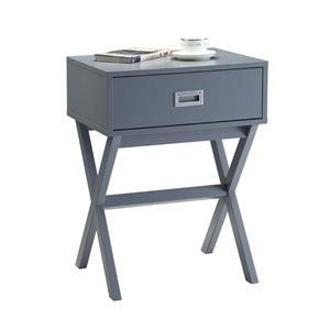 Pemberly Row End Table in Gray Wood Finish