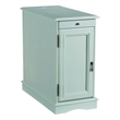 Pemberly Row Transitional MDF/Poplar Wood Accent Table in Blue