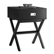 Pemberly Row End Table in Black Wood Finish