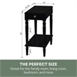 Pemberly Row End Table in Black Wood Finish
