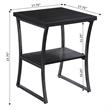 Pemberly Row End Table in Espresso Wood Finish