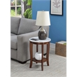 Pemberly Row Round End Table in Espresso Wood Finish