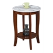 Pemberly Row Round End Table in Espresso Wood Finish