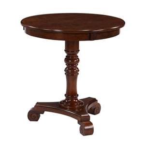 Pemberly Row End Table Coffee Accent Table Round in Wood - Espresso