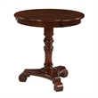 Pemberly Row End Table Coffee Accent Table Round in Wood - Espresso