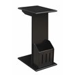 Pemberly Row Magazine C End Table in Black Wood Finish