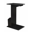 Pemberly Row Magazine C End Table in Black Wood Finish