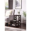 Pemberly Row Contemporary Wood Two-Step Accent End Table in Espresso