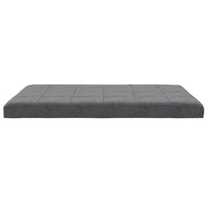 Pemberly Row 6 Inch Square Quilted Futon Mattress Full Size in Gray