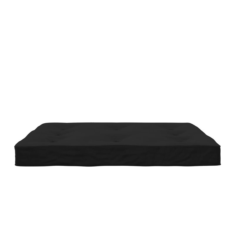 Pemberly Row 8 Inch Futon Mattress Full Size in Black