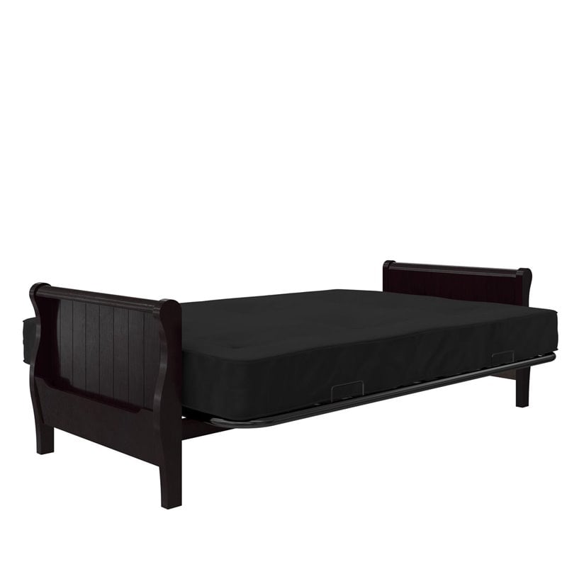 Pemberly Row 8 Inch Futon Mattress Full Size in Black