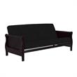 Pemberly Row 6 Inch Quilted Futon Mattress Full in Black