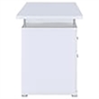 Pemberley Row MDF Wood White Computer Desk Rectangular Adjustable Shelf 55