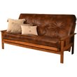 Pemberly Row Full-size Faux Leather Futon Mattress in Brown - Frame Not Included