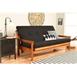 Pemberly Row Full-size Twill Fabric Futon Mattress in Black-Frame Not Included