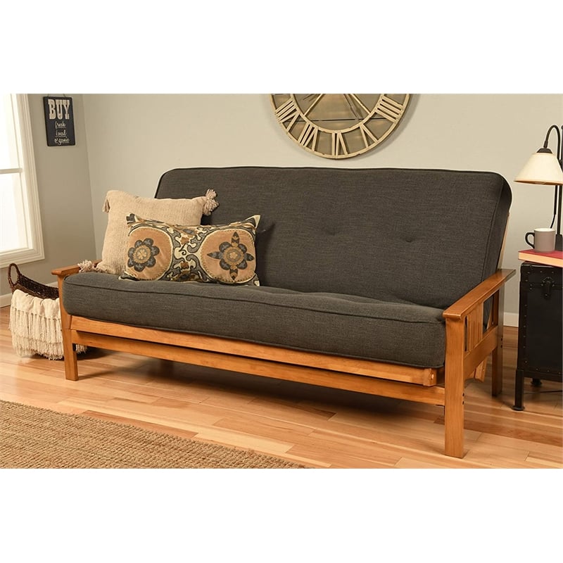 Pemberley Row Fabric Gray Futon Mattress Full Size 75