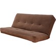 Pemberly Row Full Fabric Futon Mattress in Marmont Brown Mocha-Frame Not Included