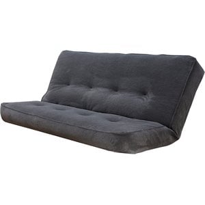 Pemberley Row Fabric Thunder Blue Futon Mattress Rectangular Tufted 75&quotx54&quotx8&quot Unassembled