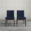 Pemberley Row Fabric Navy Blue Dining Chair Rectangular Durable 32