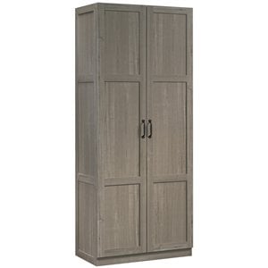 Pemberly Row 2-Door Modern Engineered Wood Storage Cabinet in Gray